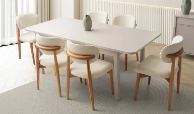 Vienza Yemek Masası Takımı - Bej