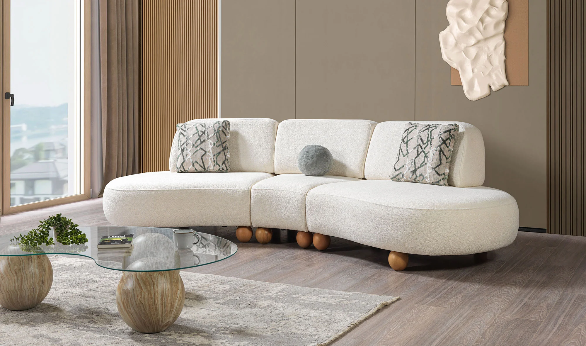 Floransa Kanepe - Yuvarlak Ayak