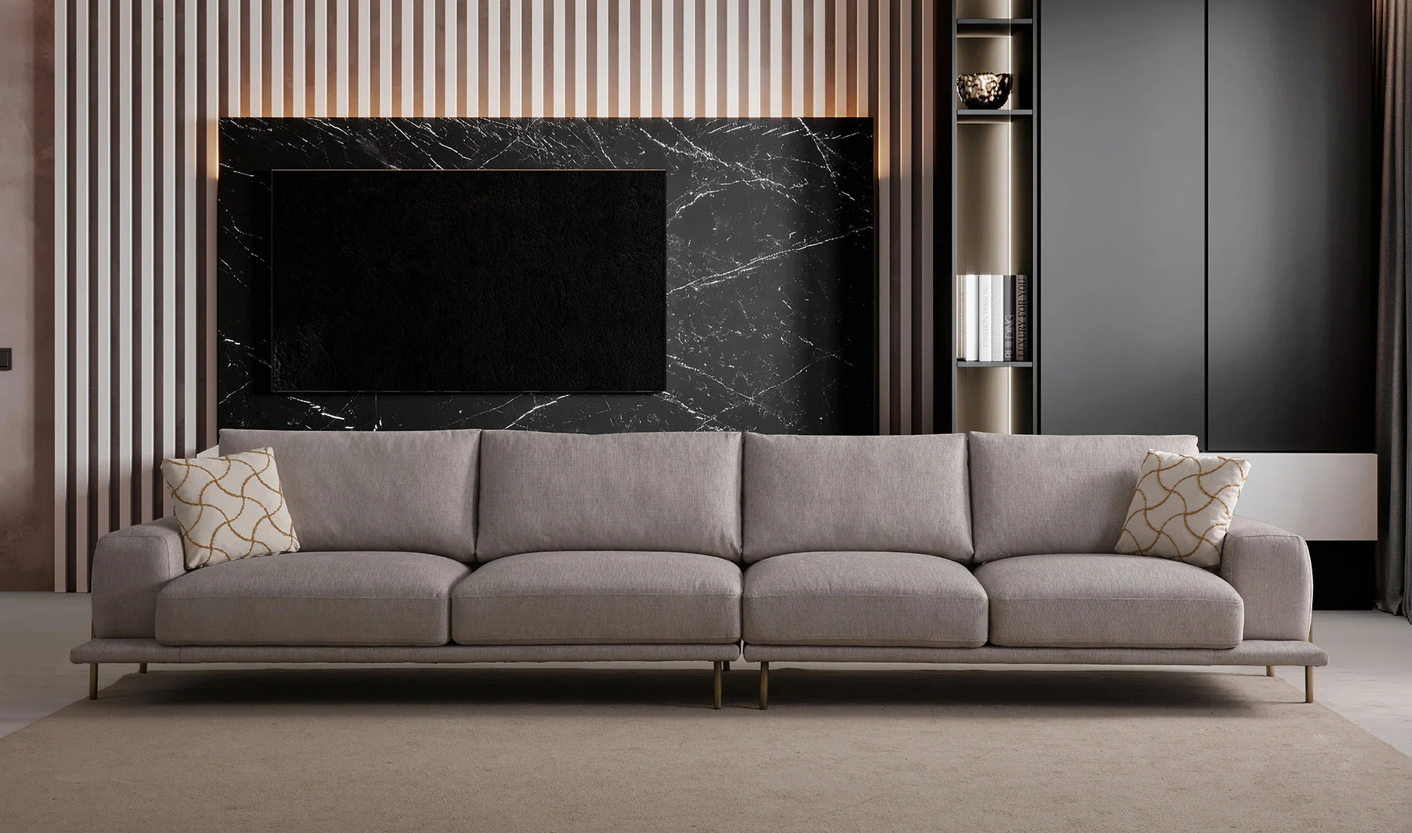 Merina Dörtlü Kanepe - Antik