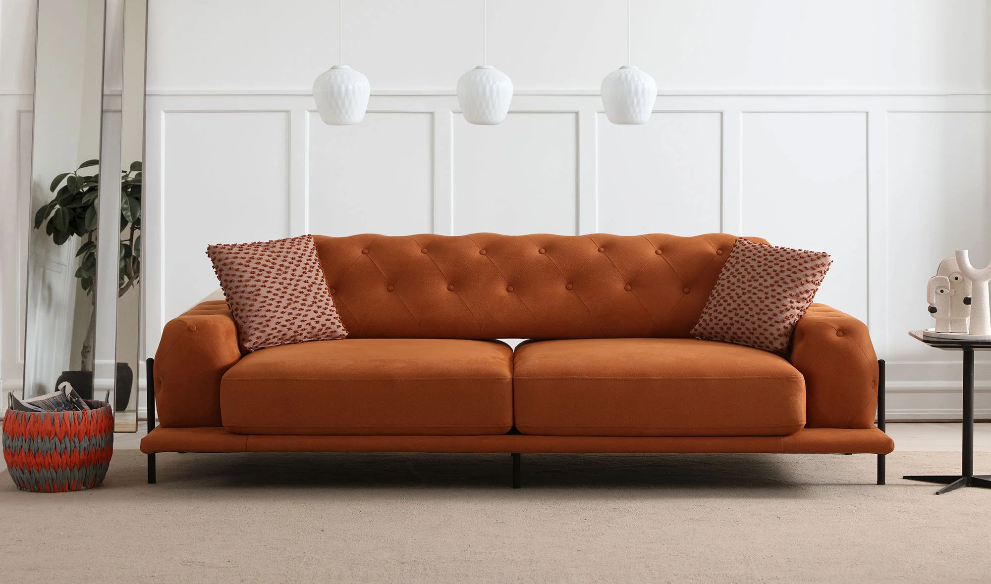 Merina Kanepe - Yataklı Kapitoneli