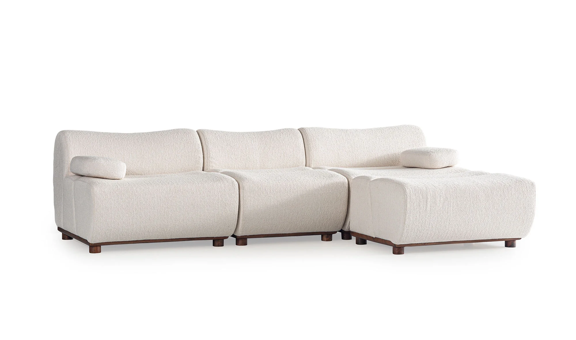 Mina Kanepe - Puflu - Beyaz