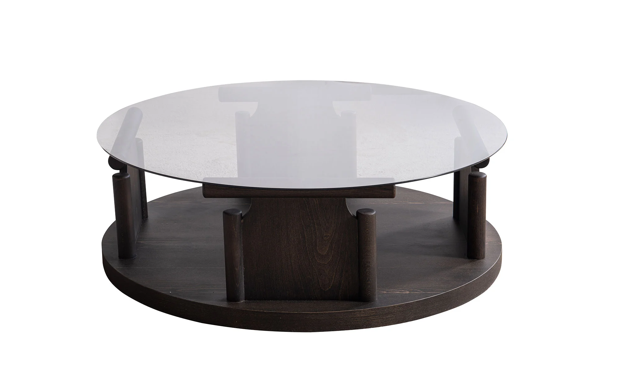 Bitez Orta Sehpa - Yuvarlak - Koyu Ceviz