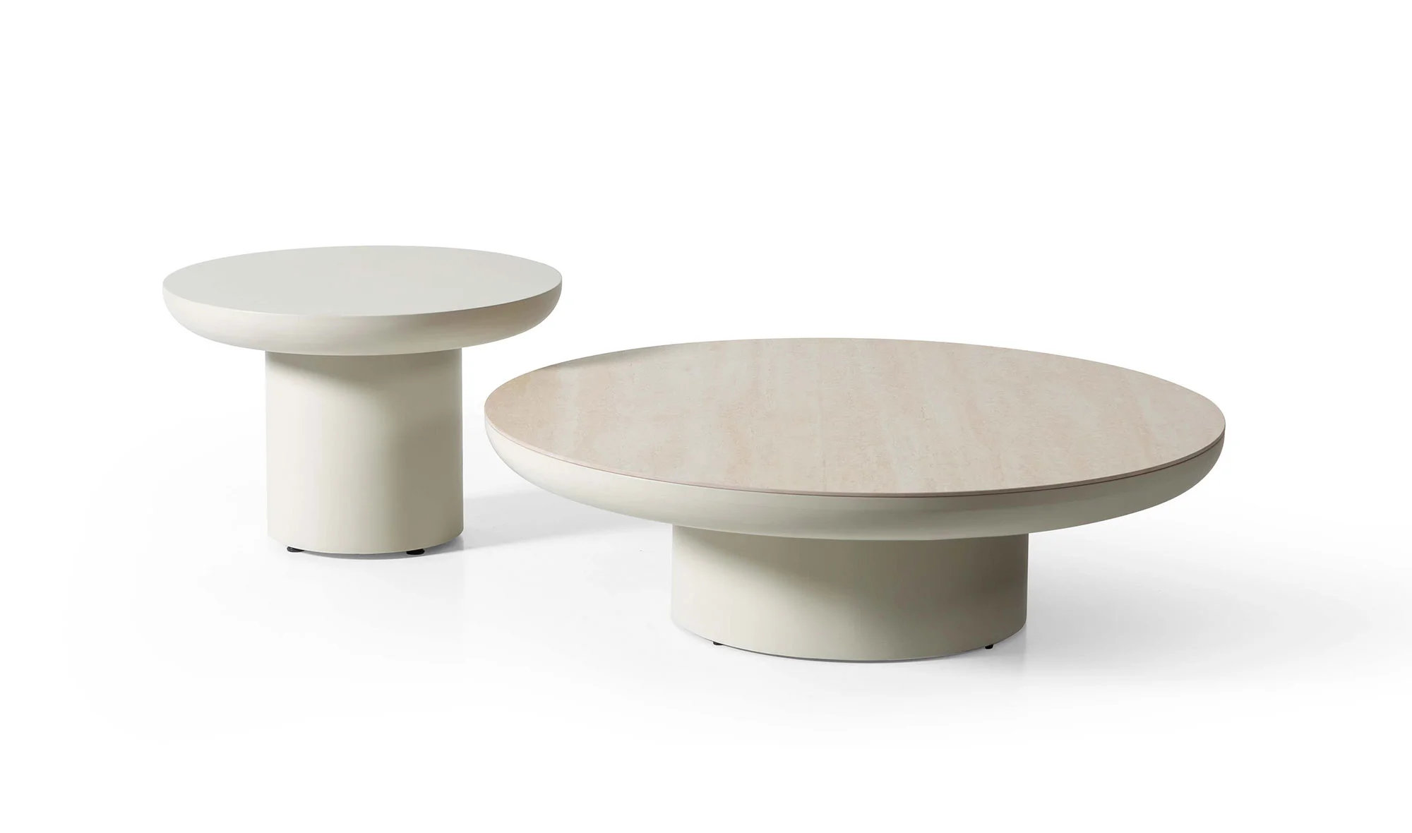 Brandon Orta Sehpa Seti - Krem