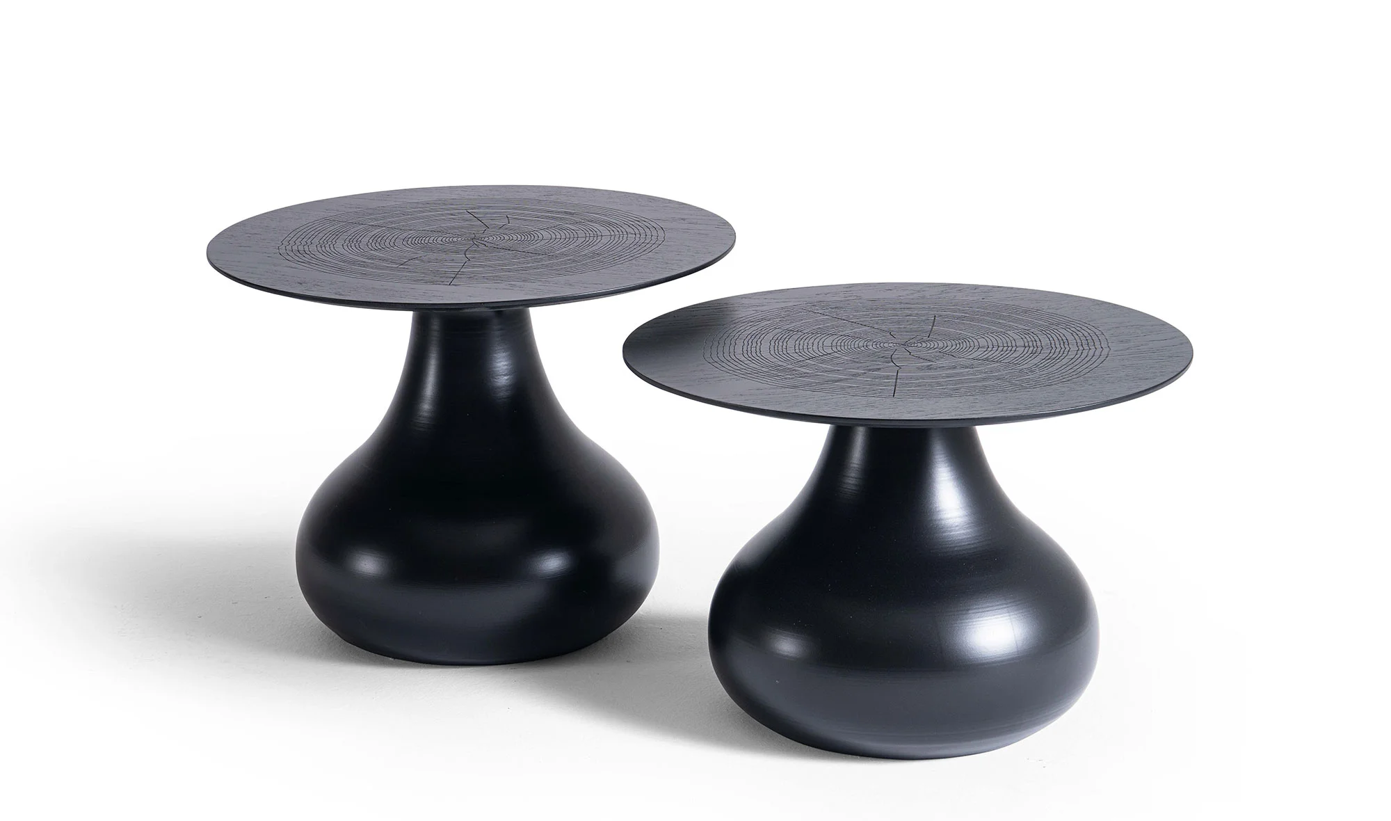 Chia İkili Sehpa Seti - Siyah