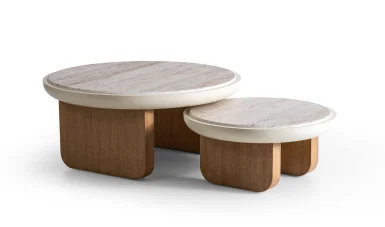 Cubic Sehpa Seti - Meşe