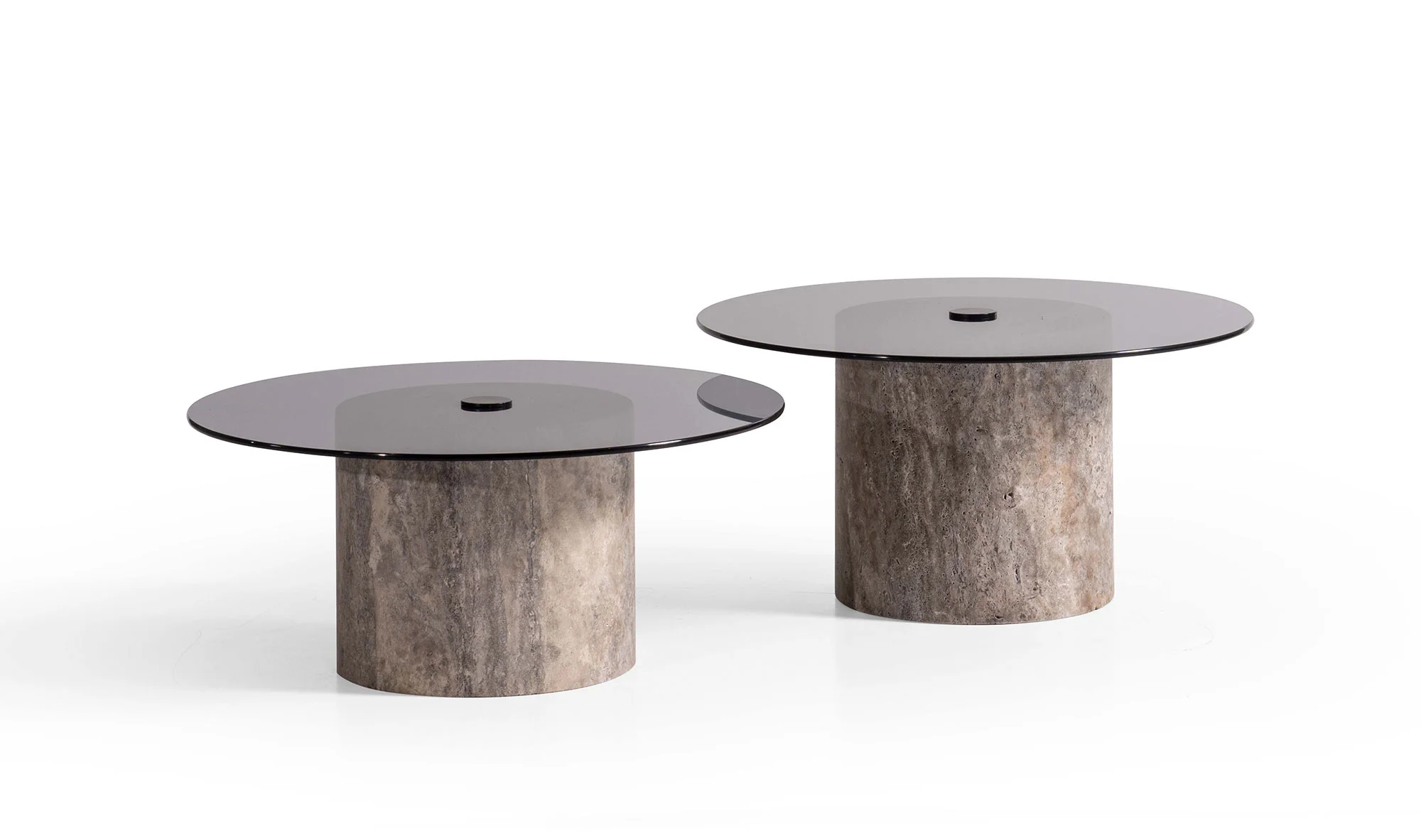 Dome Orta Sehpa Seti - Silver