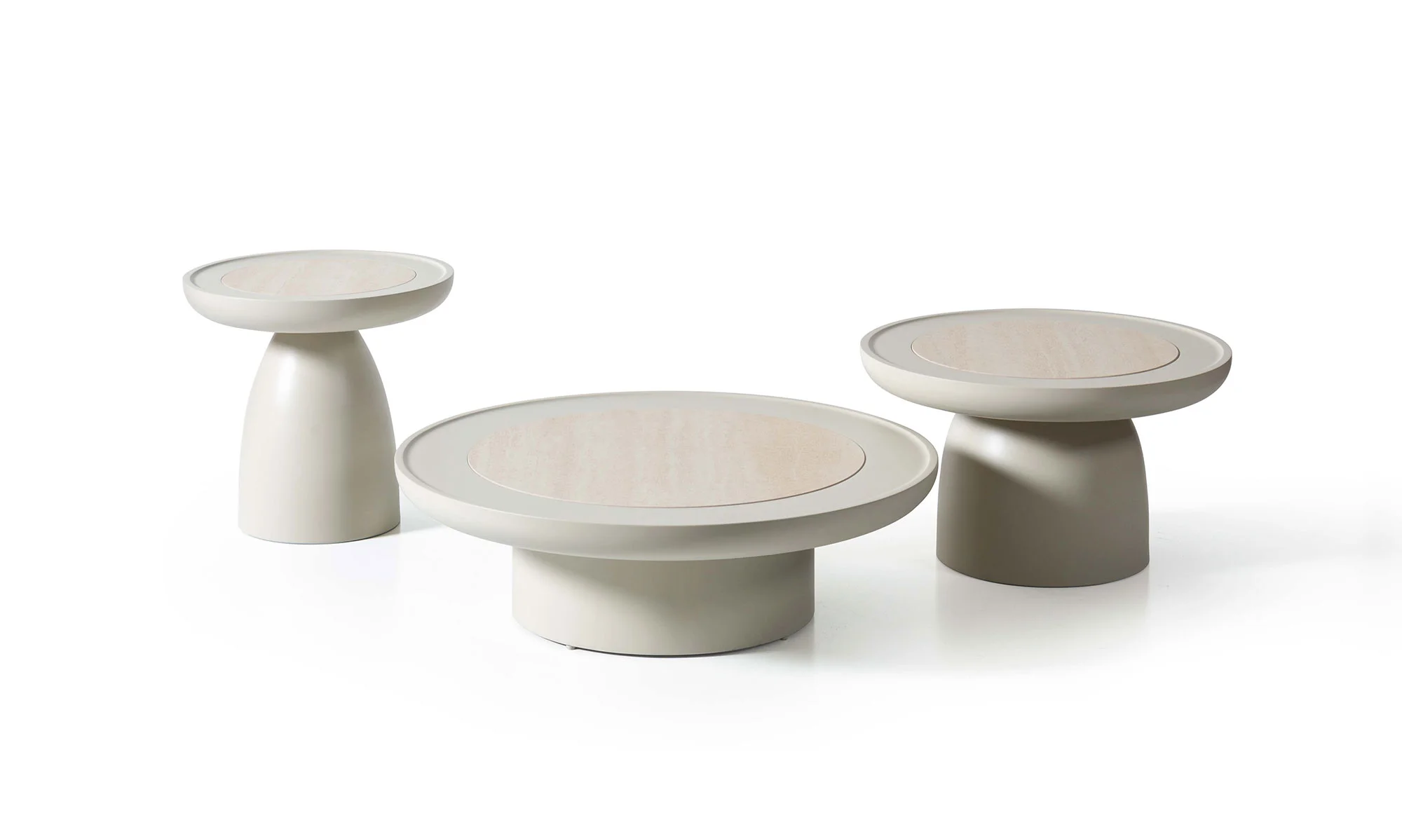 Dyno Sehpa Seti - Porselen - Krem