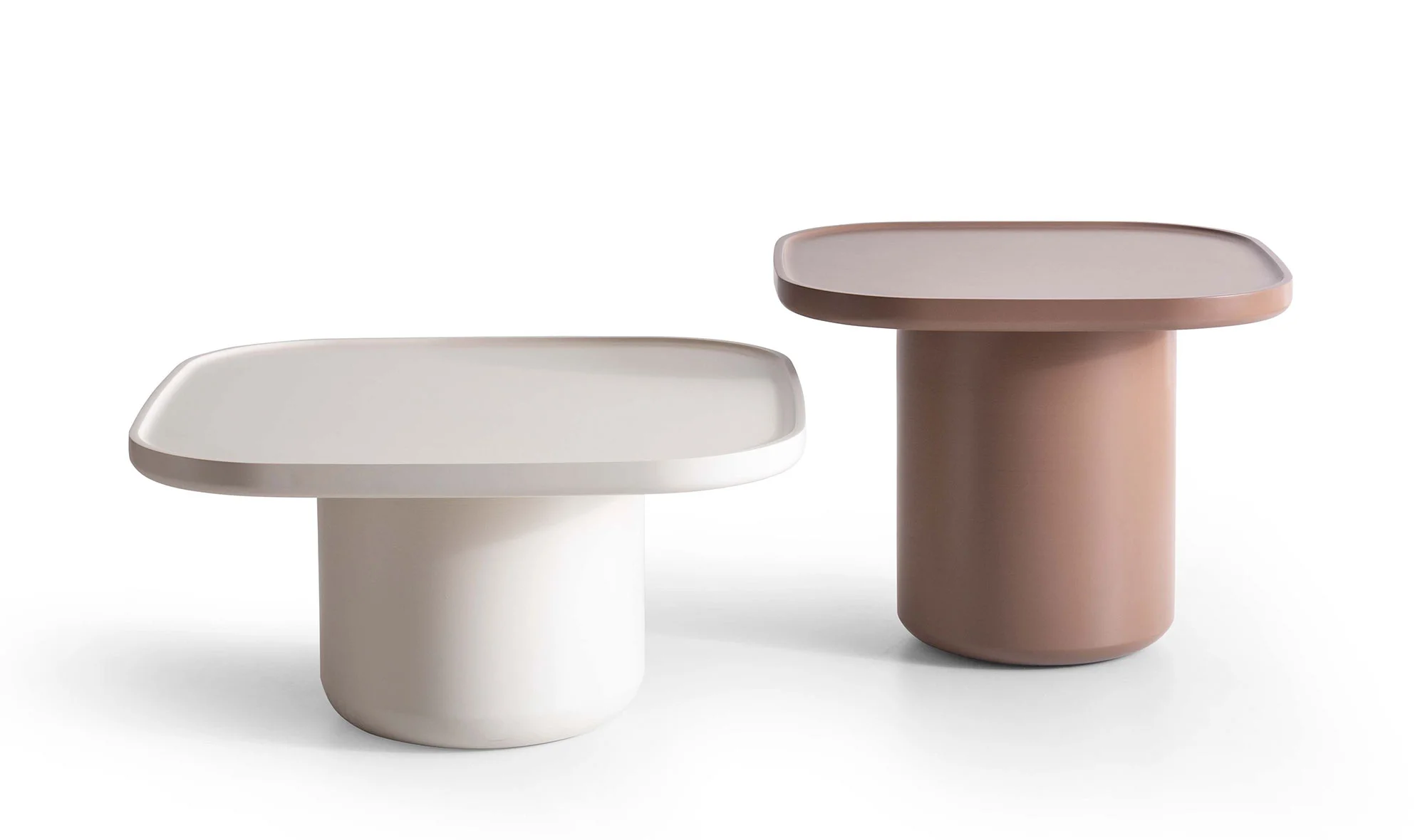 Emily Sehpa Seti - Kare - Krem