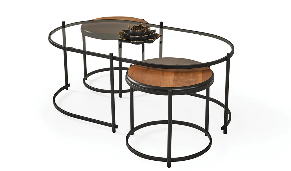 Harley Orta Sehpa Seti - Siyah