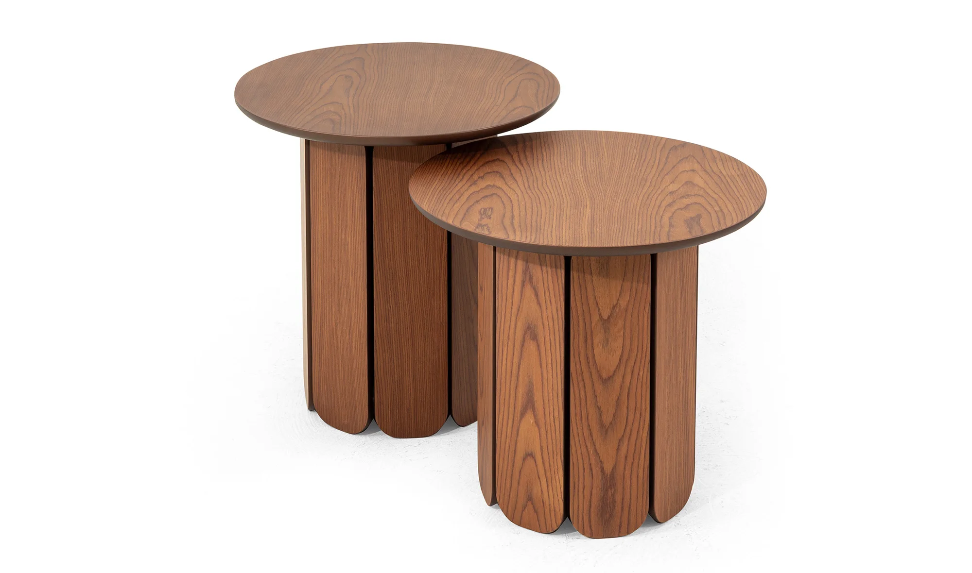 Mandala İkili Zigon Sehpa - Ceviz