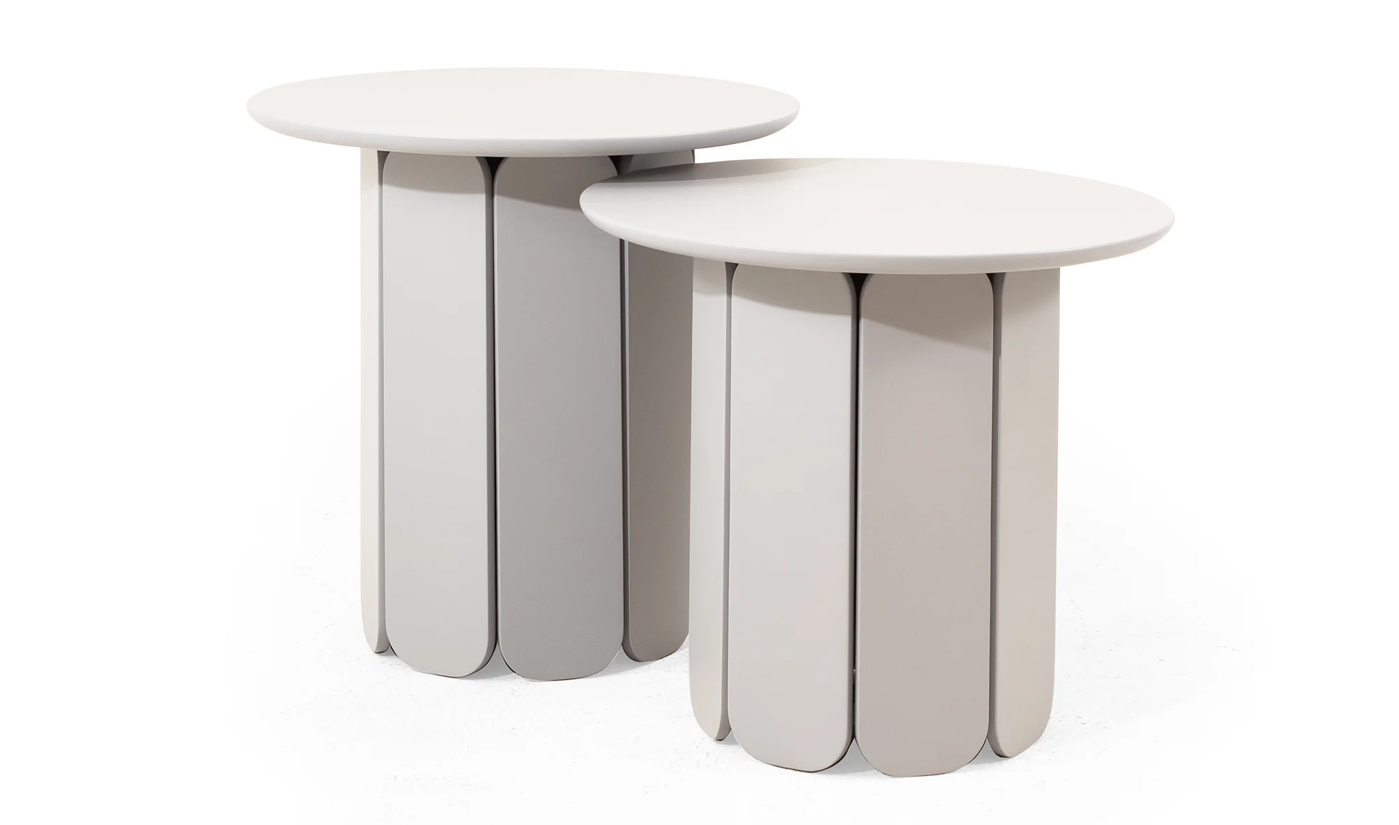 Mandala İkili Zigon Sehpa - Gri