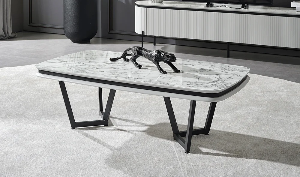 Mood Gri - Mermer Orta Sehpa