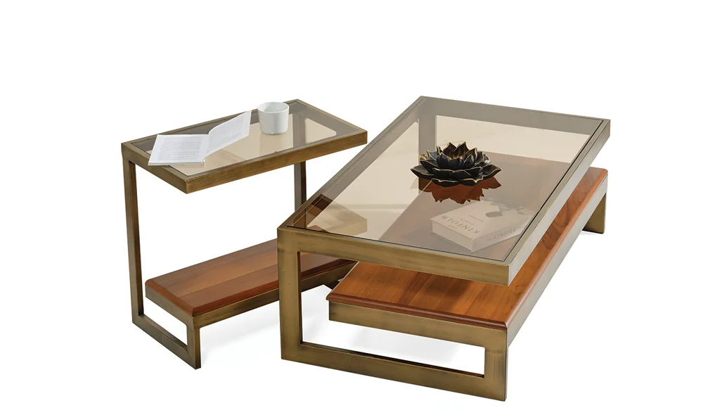 ?roni Orta Sehpa Seti - Gold