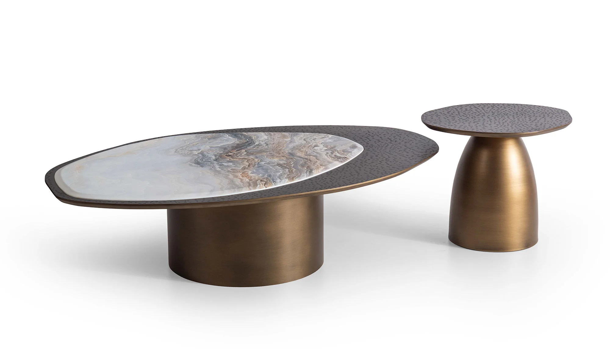 Wave Orta Sehpa Seti - Brass