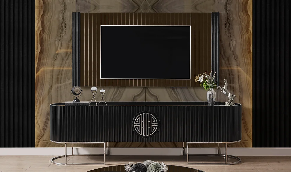 Crown Tv Ünitesi - Siyah - Silver