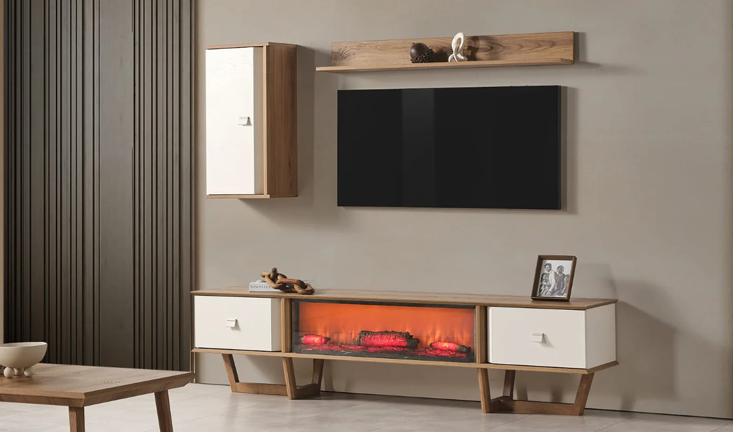 Naturel Tv Ünitesi - ?ömineli