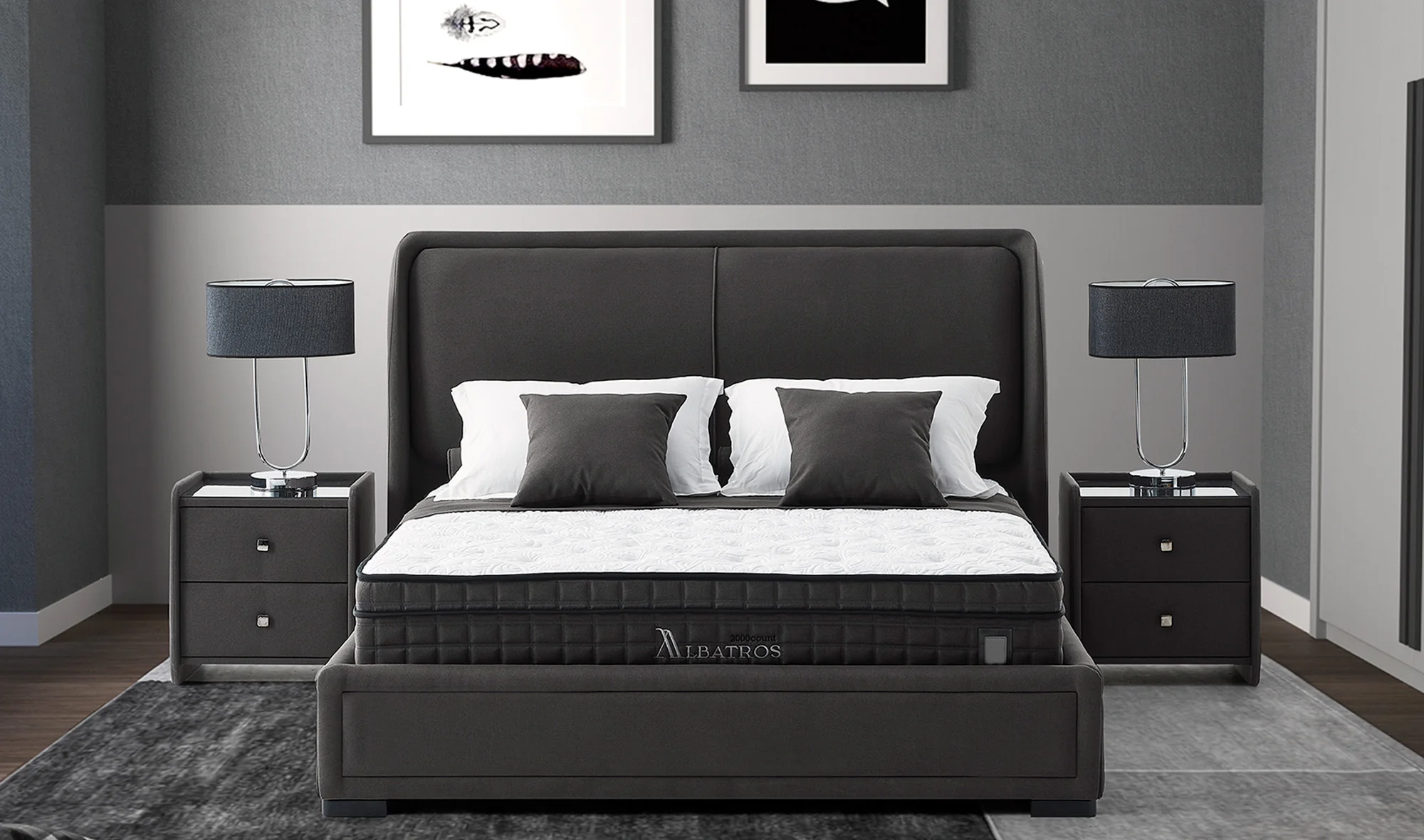 Albatros Palmera Baza + Başlık + Yatak