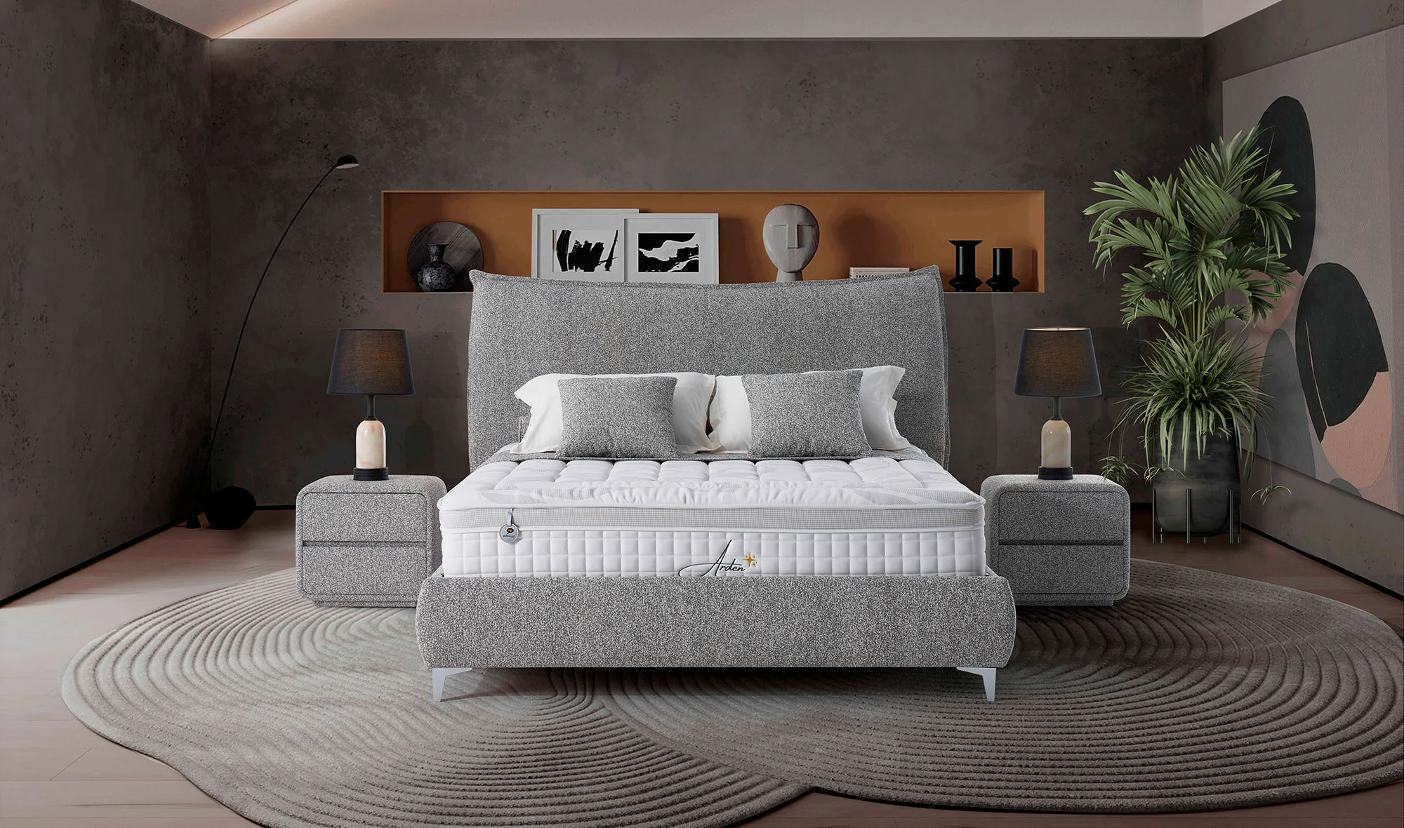 Arden Massa Baza + Başlık + Yatak