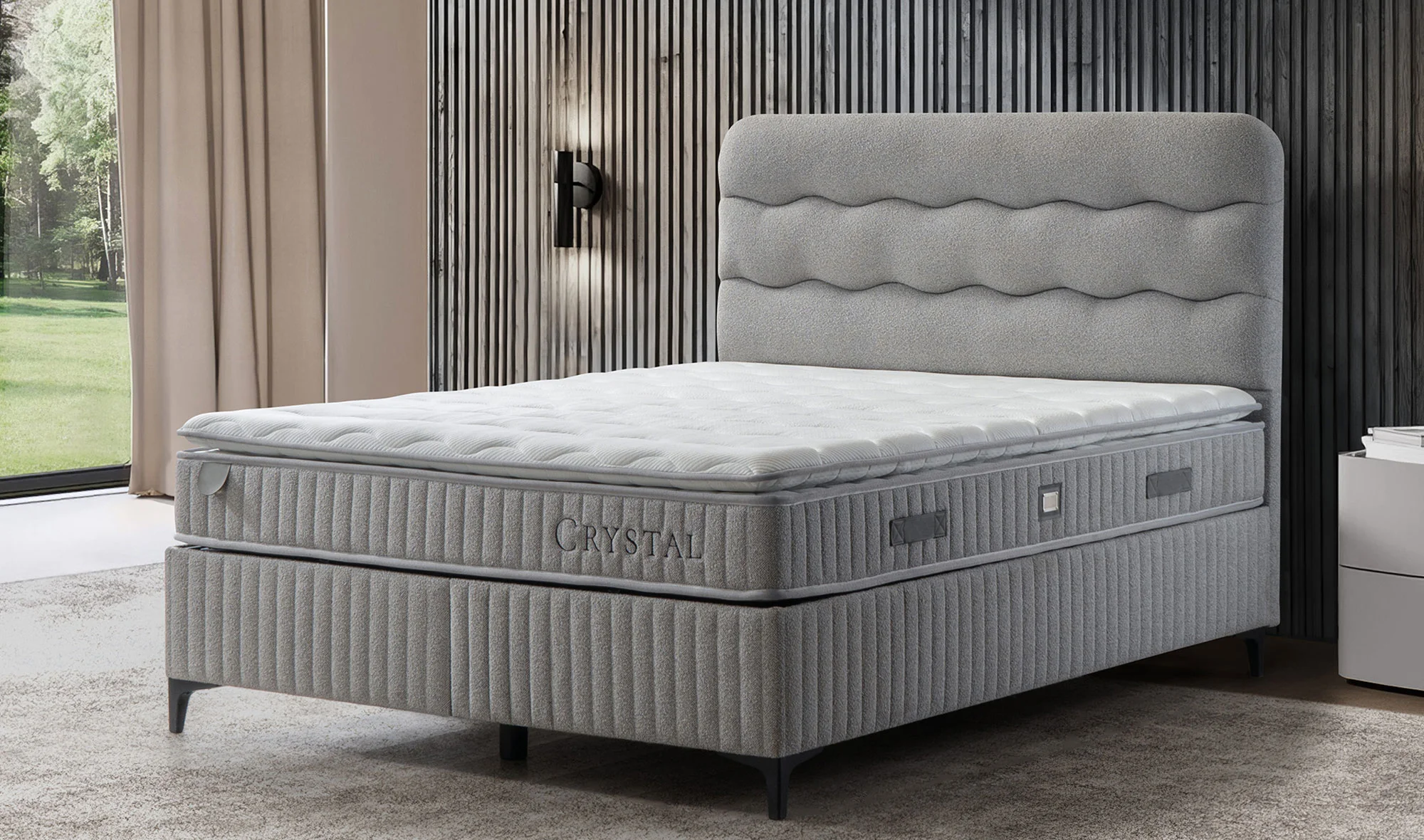 Crystal Baza + Başlık + Yatak