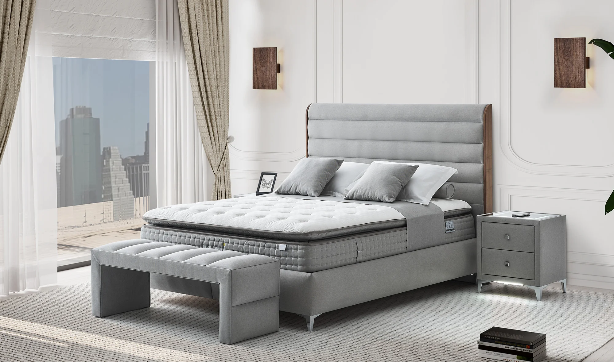 Naomi Kanvas Baza + Başlık + Yatak