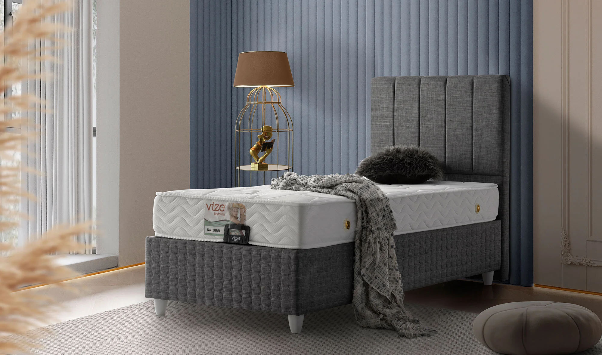 Naturel Baza + Başlık + Yatak