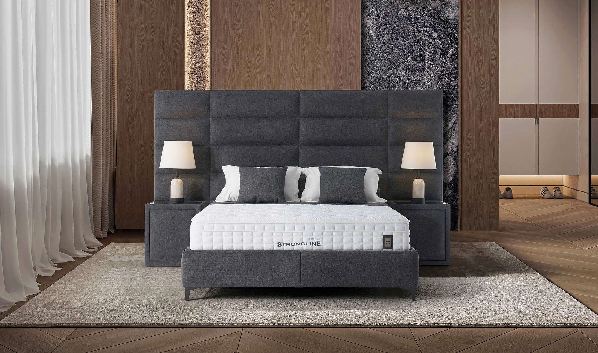 Strongline Viana Baza + Başlık + Yatak