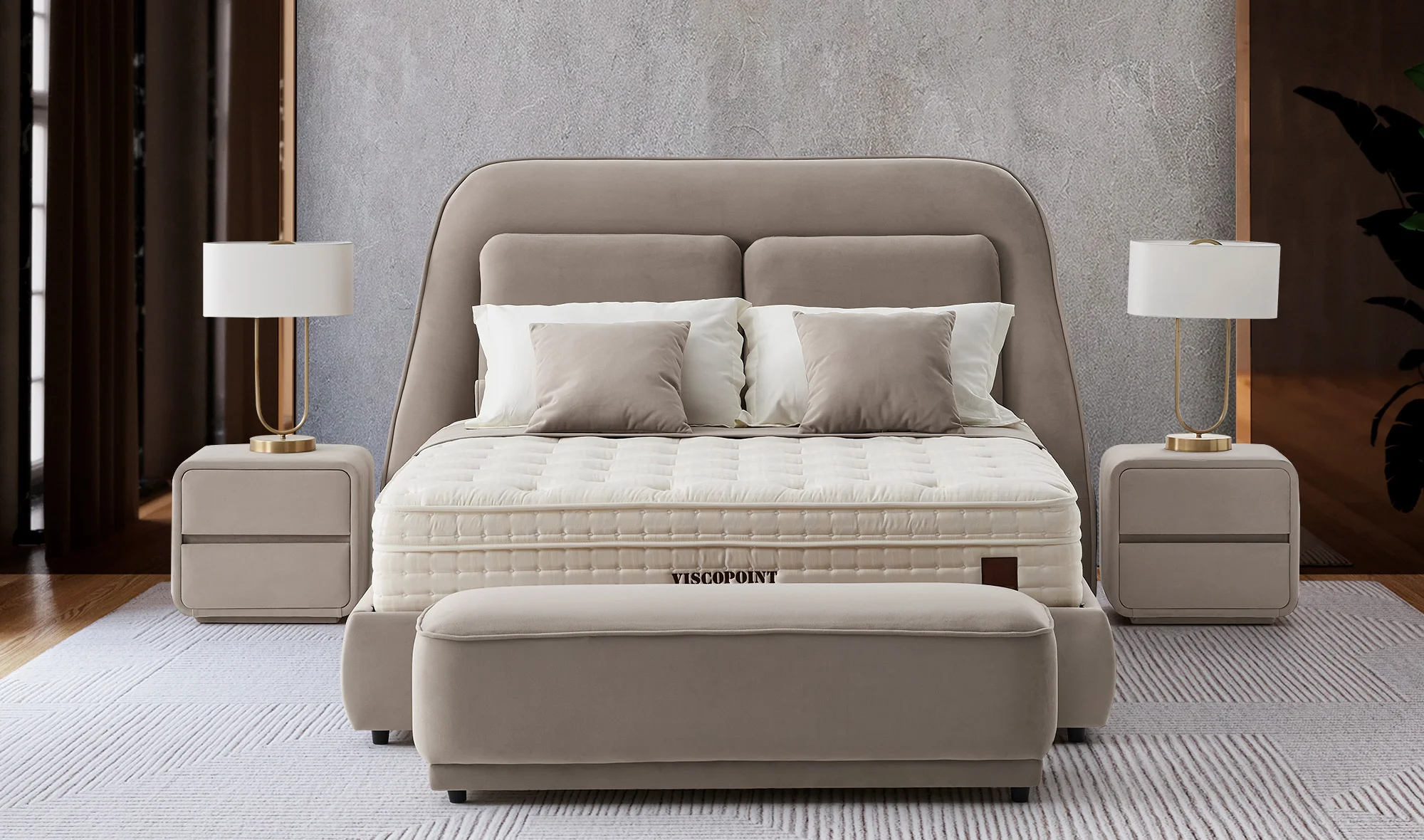 Viscopoint Venedik Baza + Başlık + Yatak