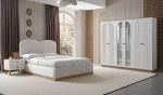 Gardırop + Ayaklı Baza + Şifonyer + 2 Komodin