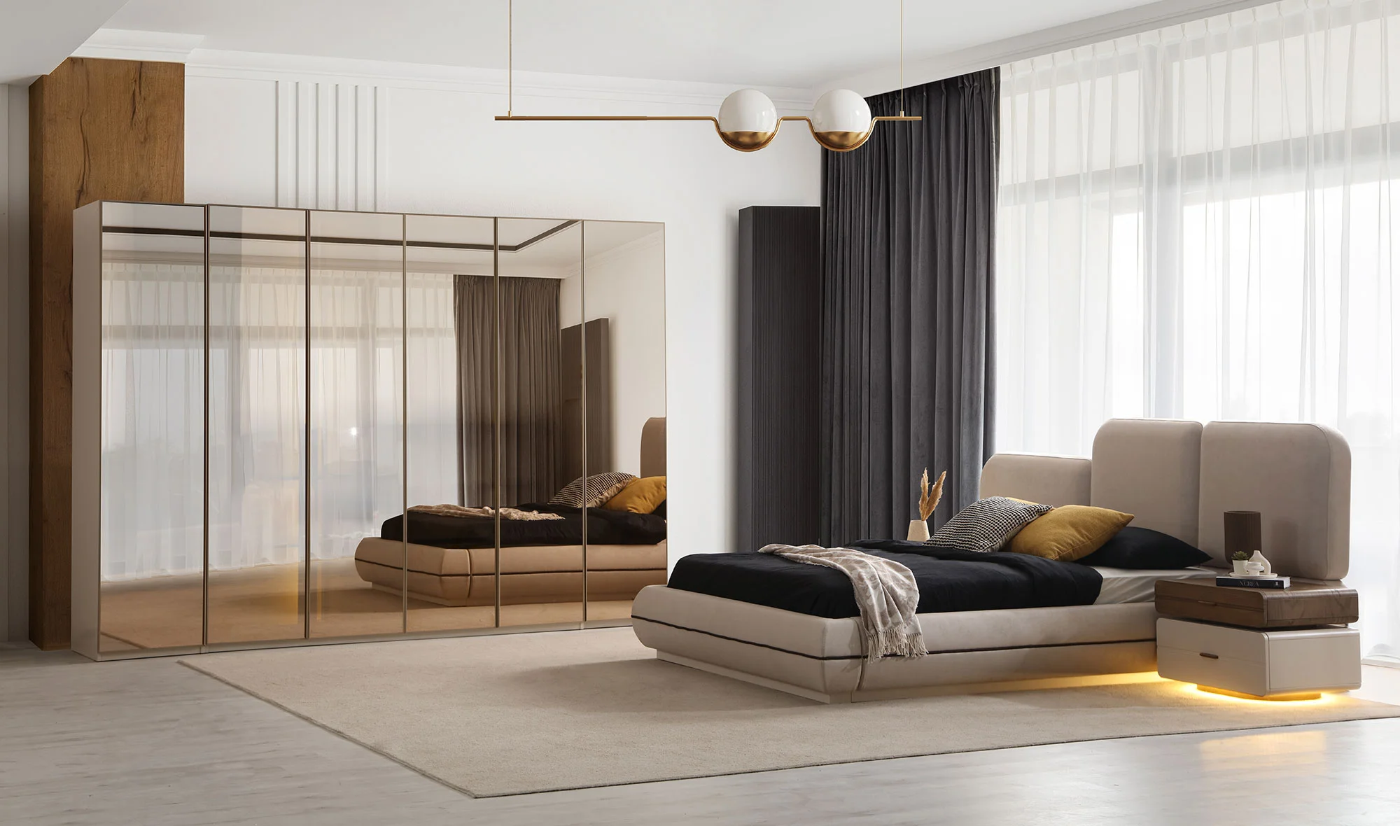 Fresco Bazal? Yatak Odası - 6 Kapılı