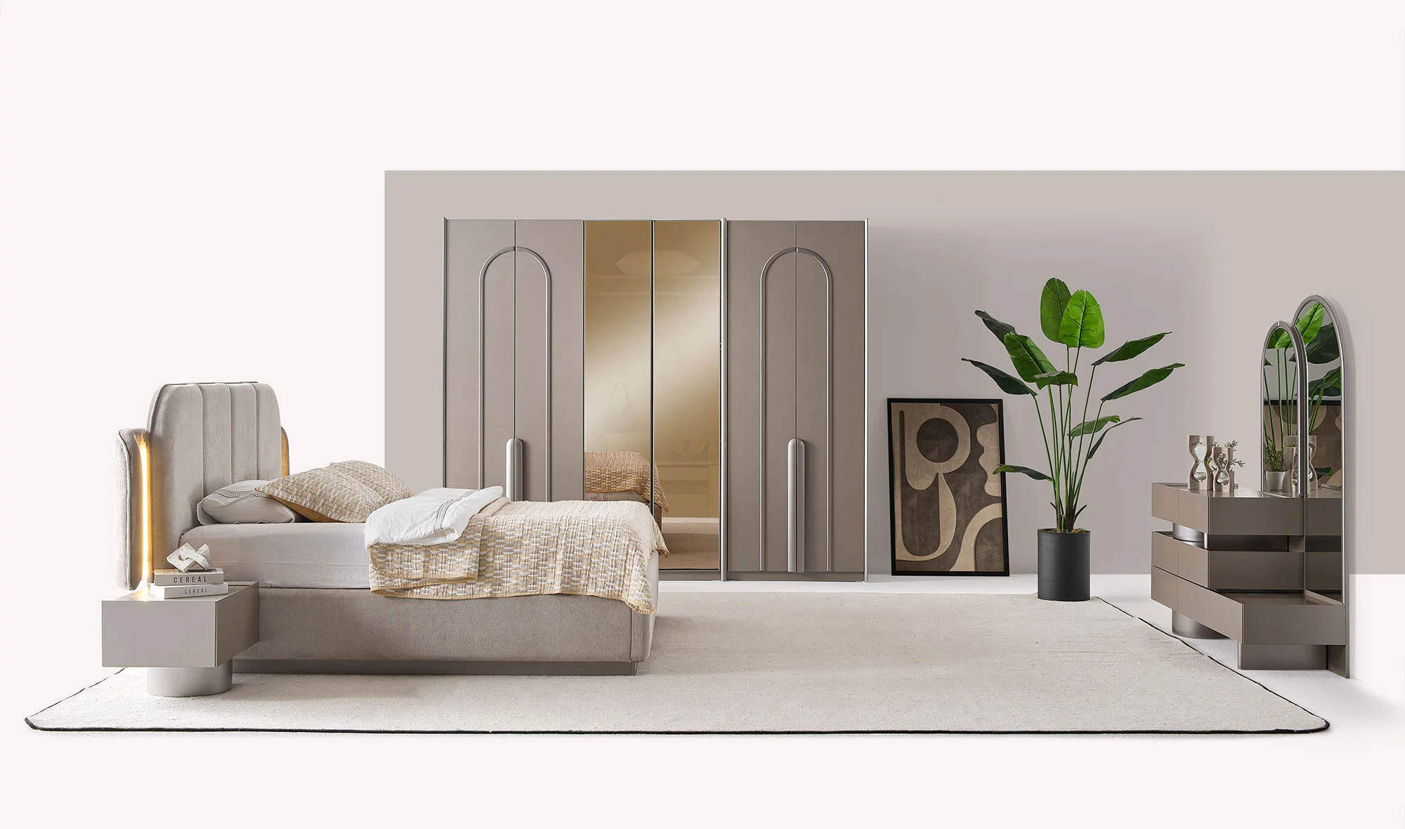 Gordion Bazal? Yatak Odası - Gri