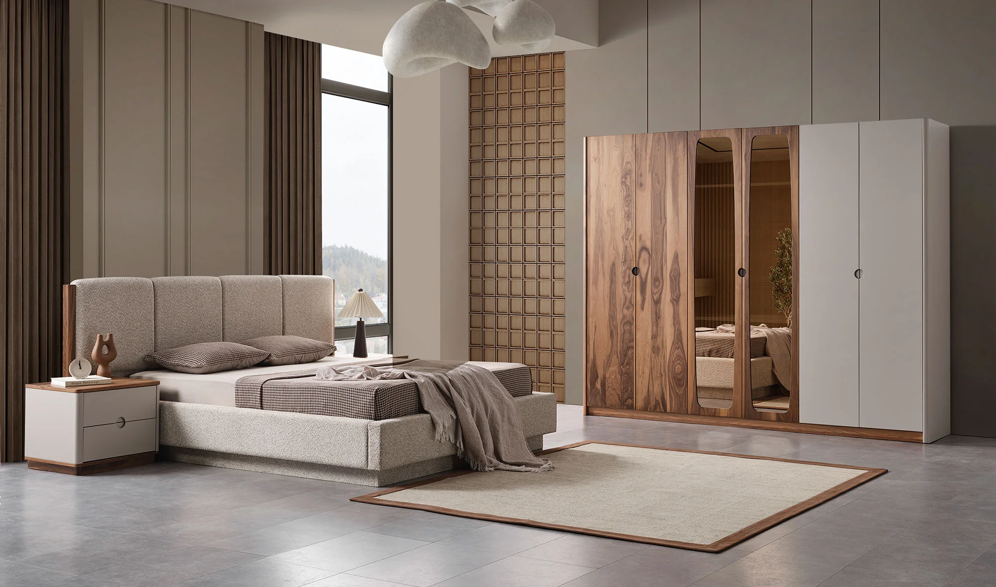 Heros Bazalı Yatak Odası