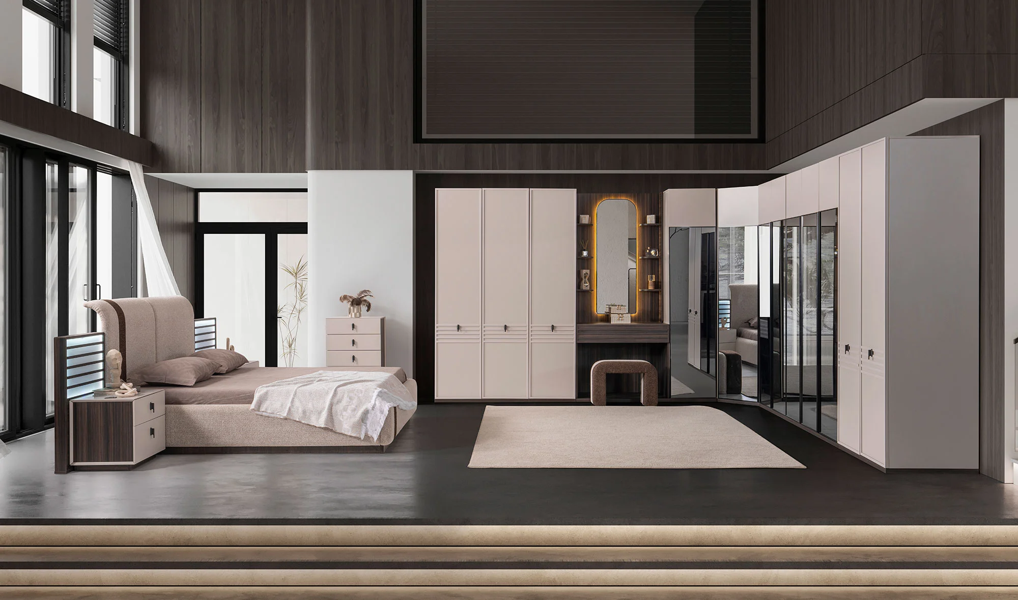 Matera Bazal? Yatak Odası - Köşe Dolapl?