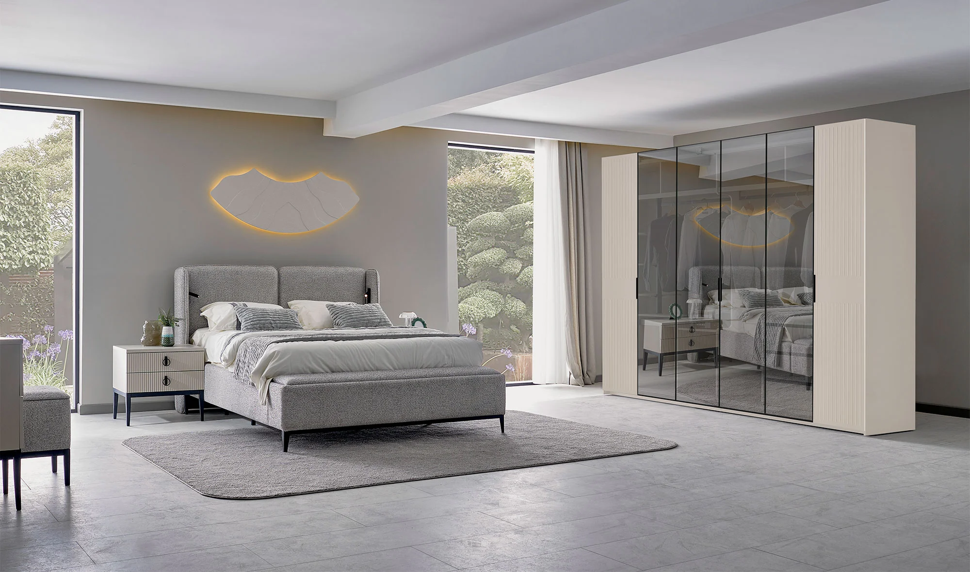 Milenyum 6 Kapılı Bazalı Yatak Odası