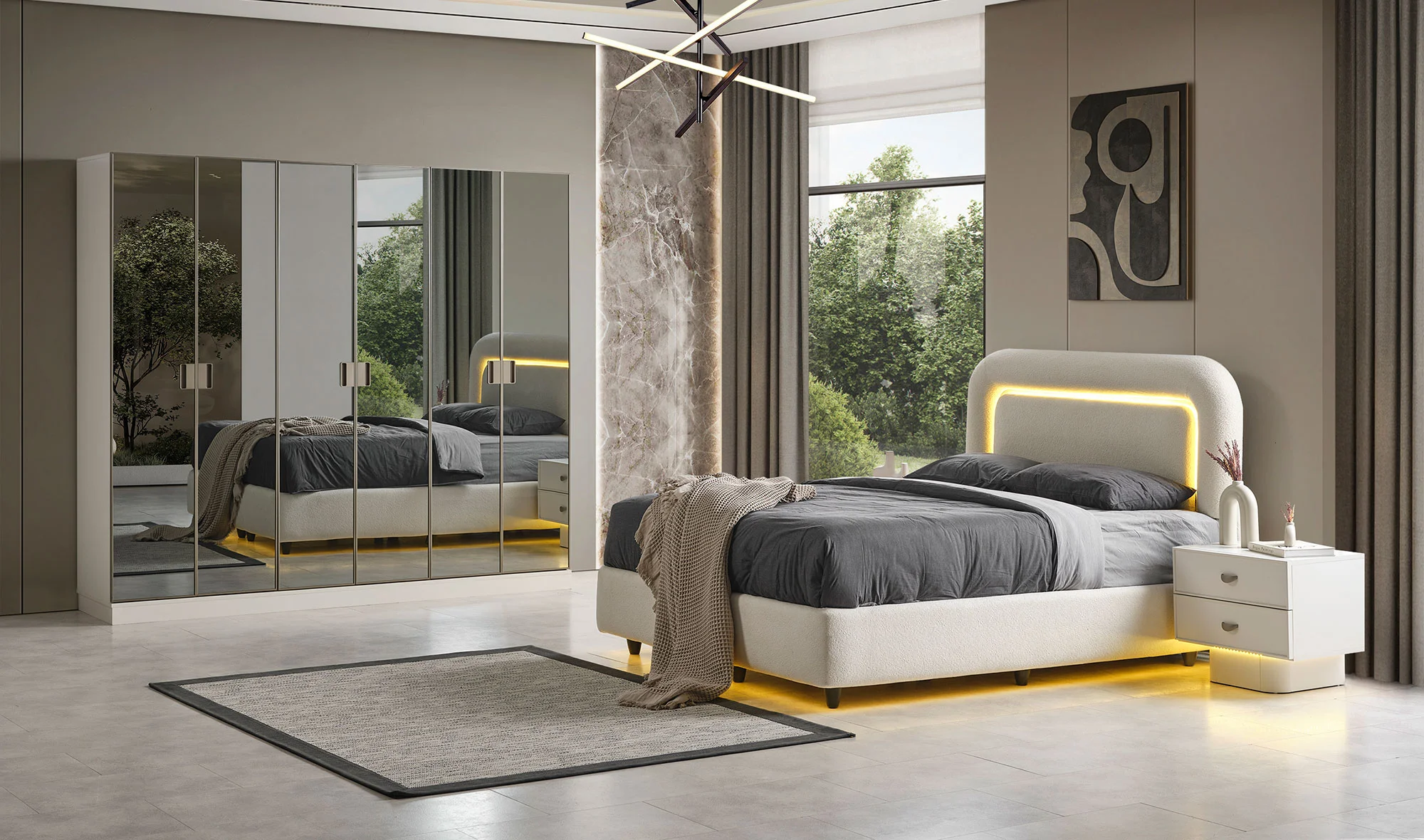 ?nvictus Mdf Yatak Odası