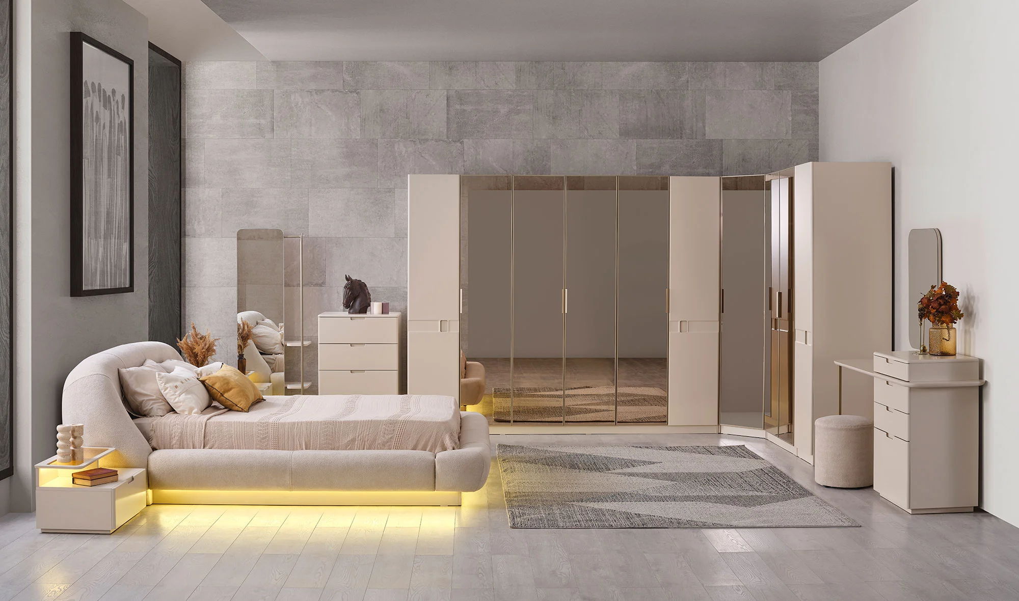 Rush Bazal? Yatak Odası - Köşe Dolapl?