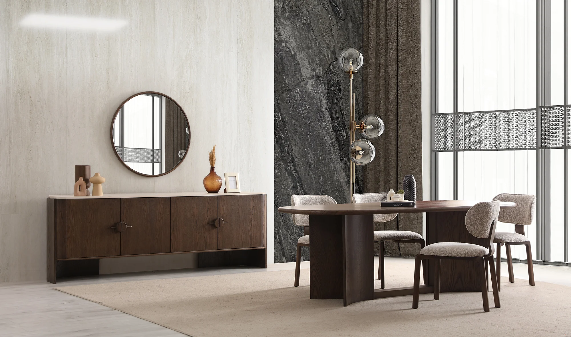 Areka Yemek Odası - Ceviz