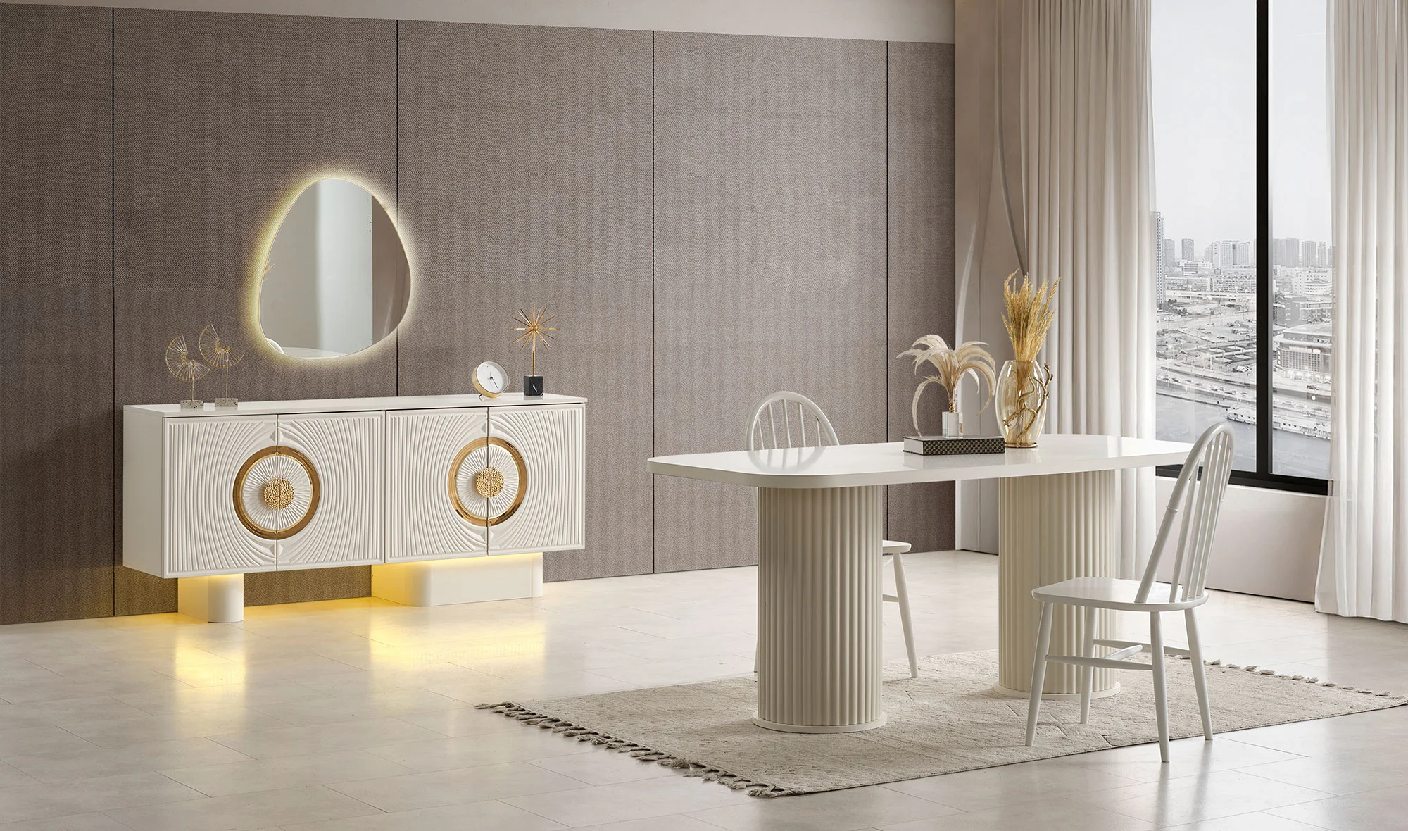 Beverly Mdf Yemek Odası