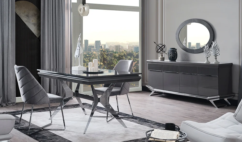 Clara Gri Yemek Odası