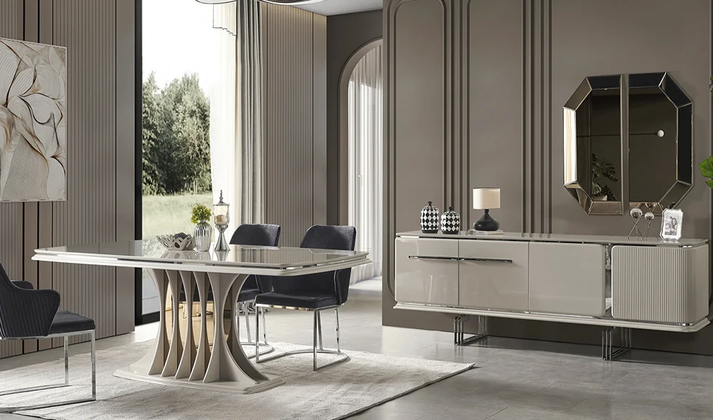 Farya Gri Yemek Odası