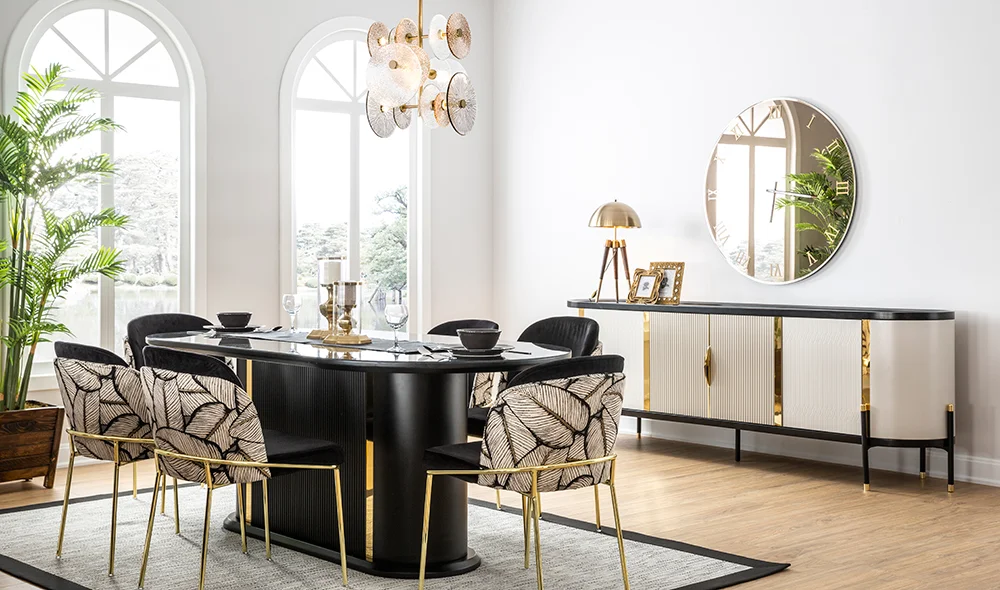 Leaf Yemek Odası - Siyah