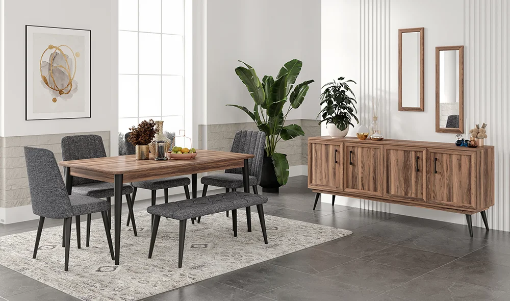 Liya Yemek Odası - Ceviz