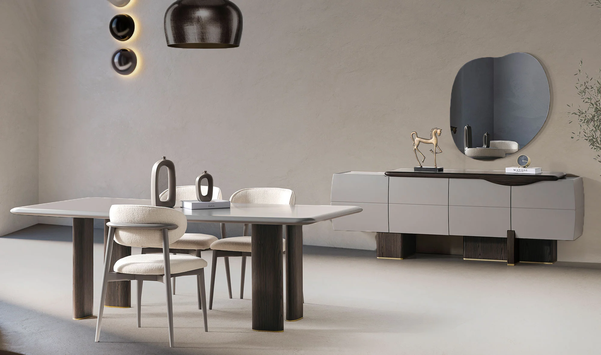 Lizay Yemek Odası - Gri