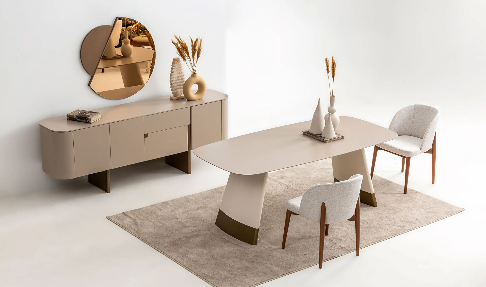 Penora Yemek Odası - Bej - Gold