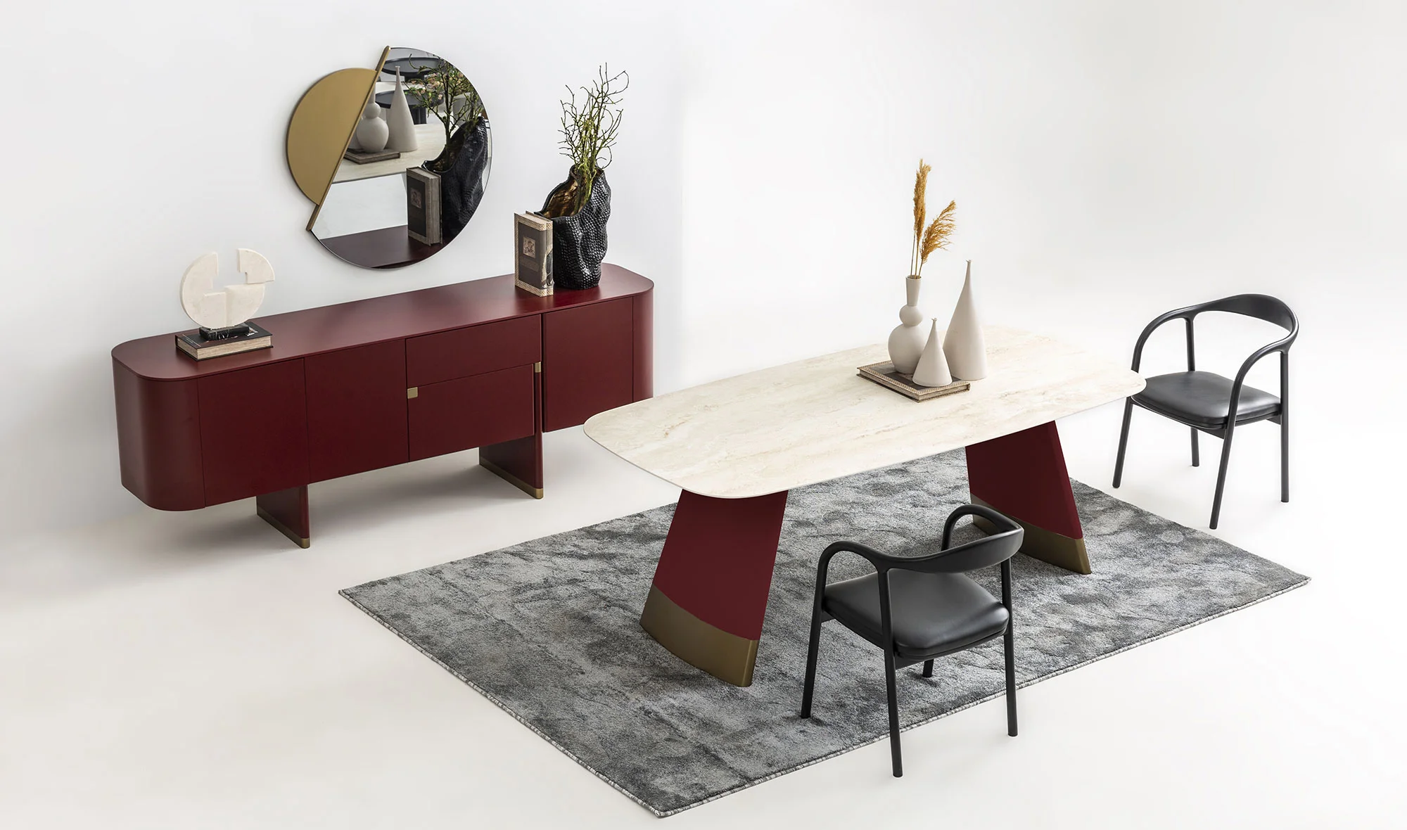 Penora Yemek Odası - Bordo