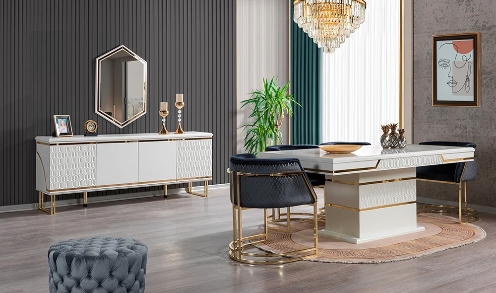 Verdere Yemek Odası - Ekru